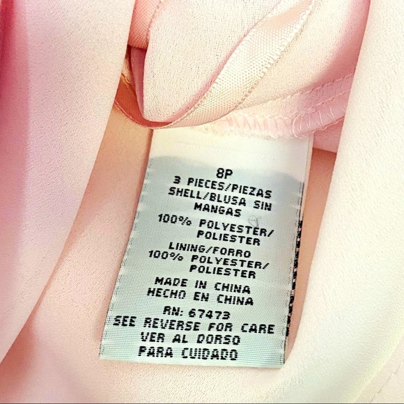 DANNY & NICOLE Soft Pink Corp Tank Top Size 8P - Picture 5 of 6